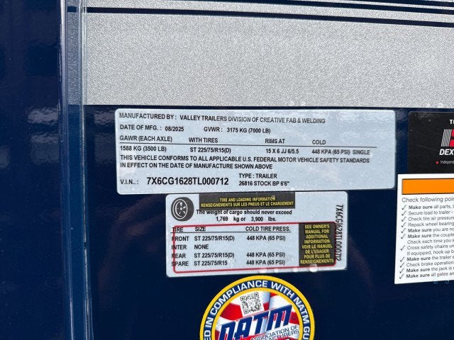 2026 Valley 16' BUMPERPULL Trailer