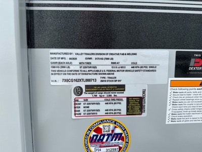 2026 Valley 16' BUMPERPULL Trailer